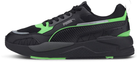 PUMA Men's X-Ray 2 Sneaker, Square Black-Black-Elektro Green-Steel Gray-Dark Shadow, 8.5