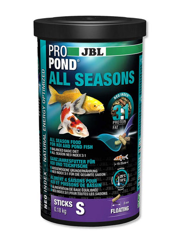 JBL All Season Food for Koi, Floating Food Sticks, Seasonal Food, ProPond All Seasons, Size S, 0.18 kg