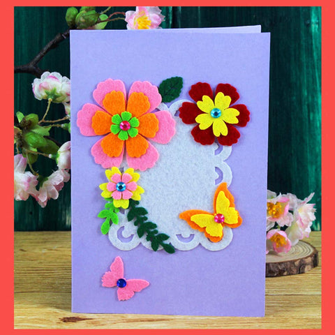 4 Pcs Card Making Kits DIY Handmade Greeting Card Kits Scrapbook Supplies Kit Cards and Envelopes for Girls (Random Style)