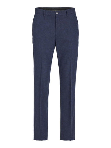 JACK & JONES Men's Jprriviera Linen Trouser Sn Suit Pants, Dark Navy/fit: Slim fit, W48