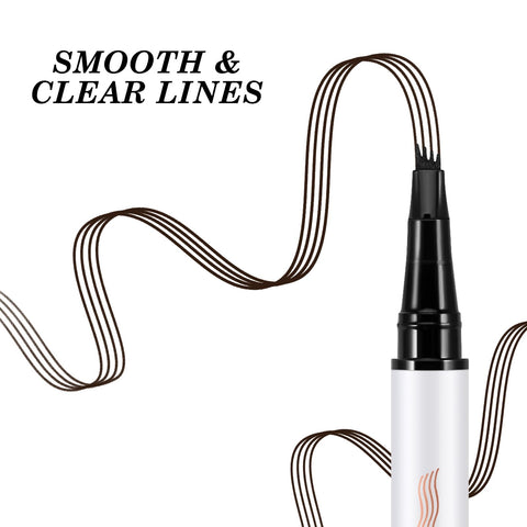 Boobeen Liquid Eyebrow Pencil, Waterproof Microblade Eyebrow Pen, Long-Lasting Brow Pencil for Natural Eyebrow Makeup
