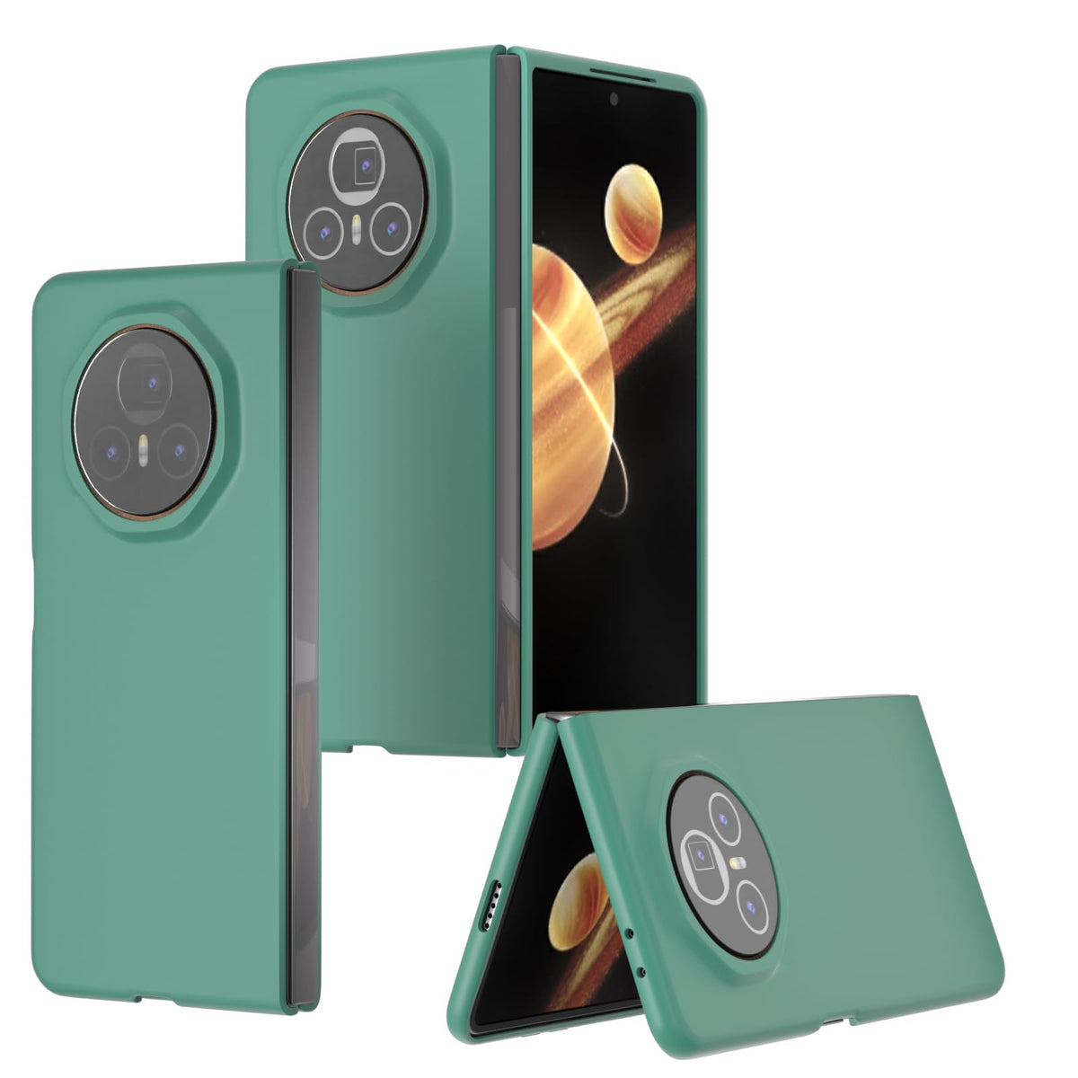 Hauw Case for Honor Magic V3,Ultra Thin Hard PC Non-Slip Folding Phone Case for Honor Magic V3,Dark Green
