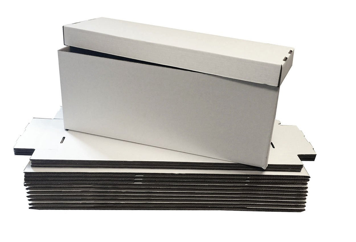 (6) LONG Comic Storage Boxes - Holds 200-225 Comic Books - WHITE by Max Pro