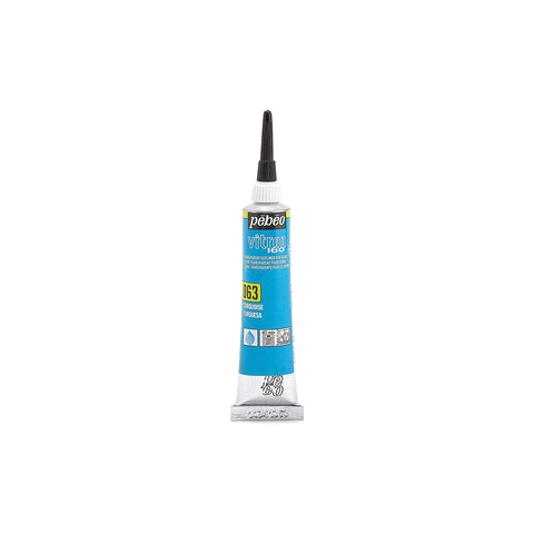 Pebeo Vitrea 160, Glass Paint Outliner, 20 ml Tube - Turquoise, 20ml