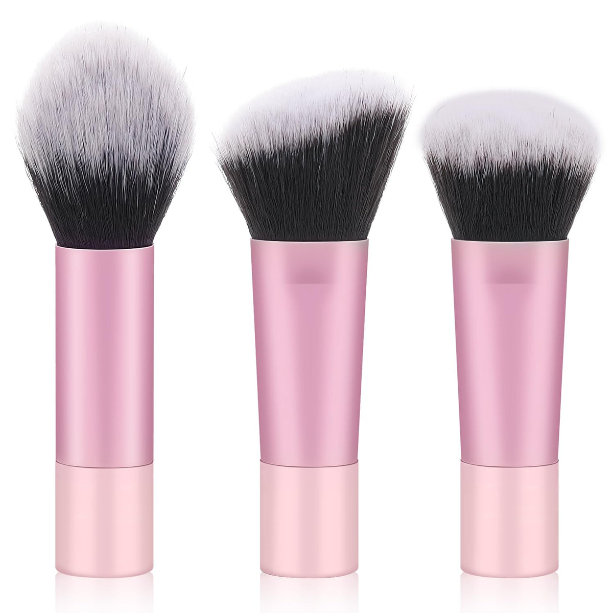 Yrarbil Makeup Brush Set, 3 pcs Foundation Powder Kabuki Brushes