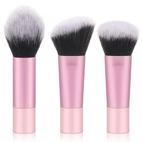 Yrarbil Makeup Brush Set, 3 pcs Foundation Powder Kabuki Brushes