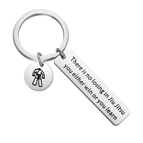 FOTAP Jiu Jitsu Keychain Martial Artist Gift Gifts for Martial Art Lovers (Jiu Jitsu keychain)