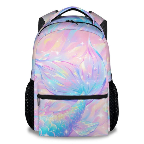 CUNEXTTIME School Backpack for Girls - 17 Inch Pink Mermaid Backpacks - Cute Lightweight Durable Bookbag for Kids