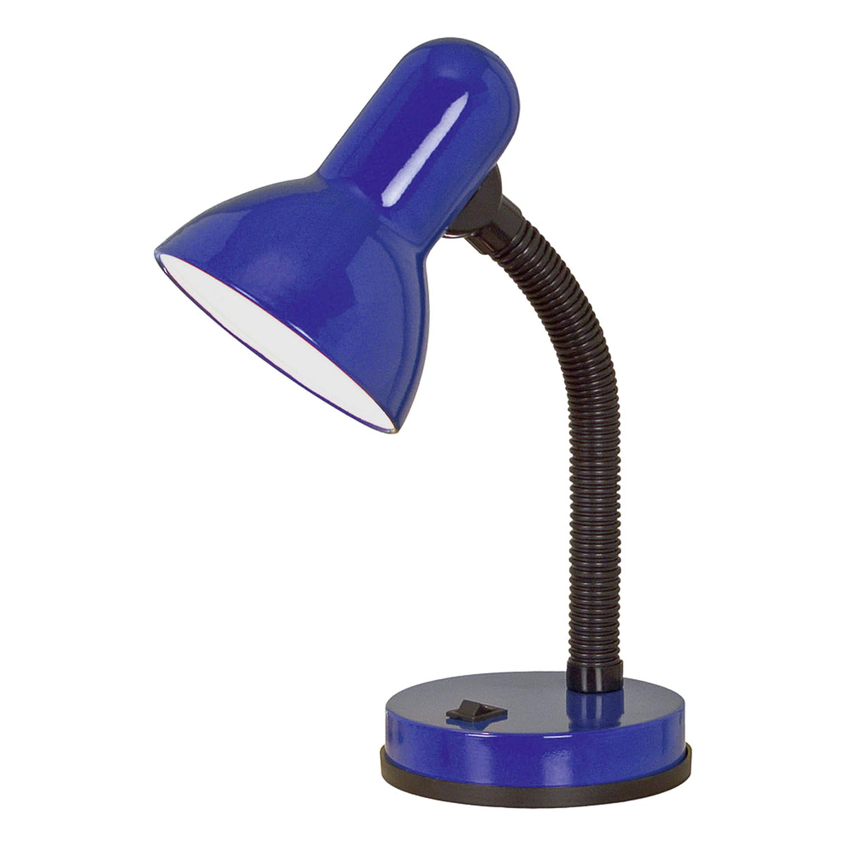 EGLO Desk lamp Basic, Bedside Table Light Made of Steel and Blue Plastic, Children’s Bedroom Lighting with E27 Socket