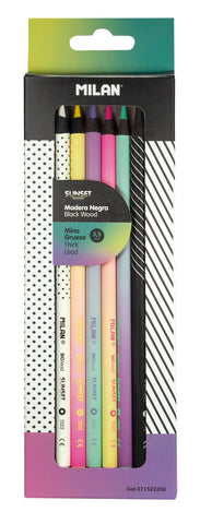MILAN Sunset Thick Lead Colored Pencils Box of 6