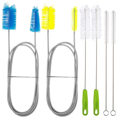 6 Pcs Flexible Drain Brush,DanziX Double Ended Cleaning Brush for Fish Tank Glass Tube Home Kitchen