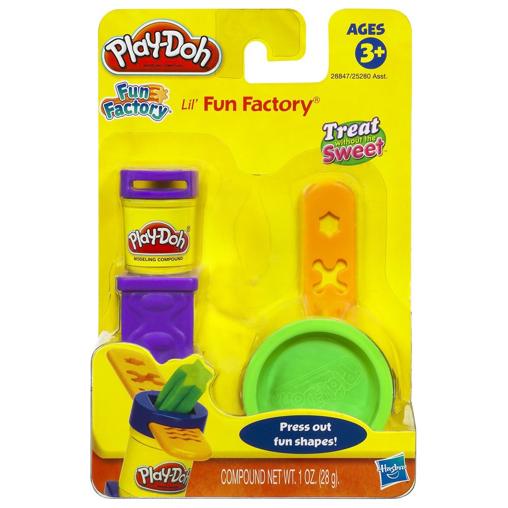 Play Doh L'il Fun Factory Mini Playset Treats Includes 1 Oz Play Doh & Presser 3Y+
