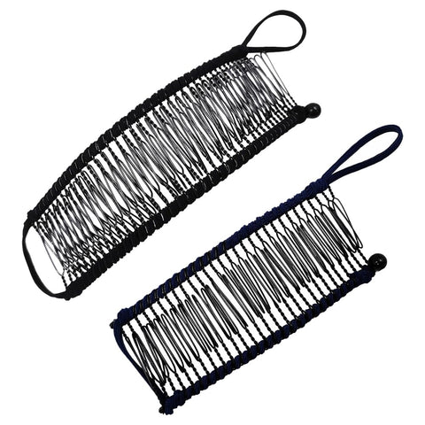ccHuDE 2 Pcs Banana Hair Clips Stretch Hair Combs Banana Clip Ponytail Holders Large Clincher Combs Double Comb Hair Clips for Women Girls