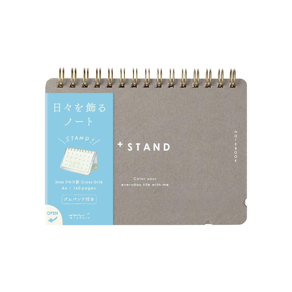 DESIGNPHIL Midori 13806006 Notebook, A6 Plus Stand, Cross Ruled