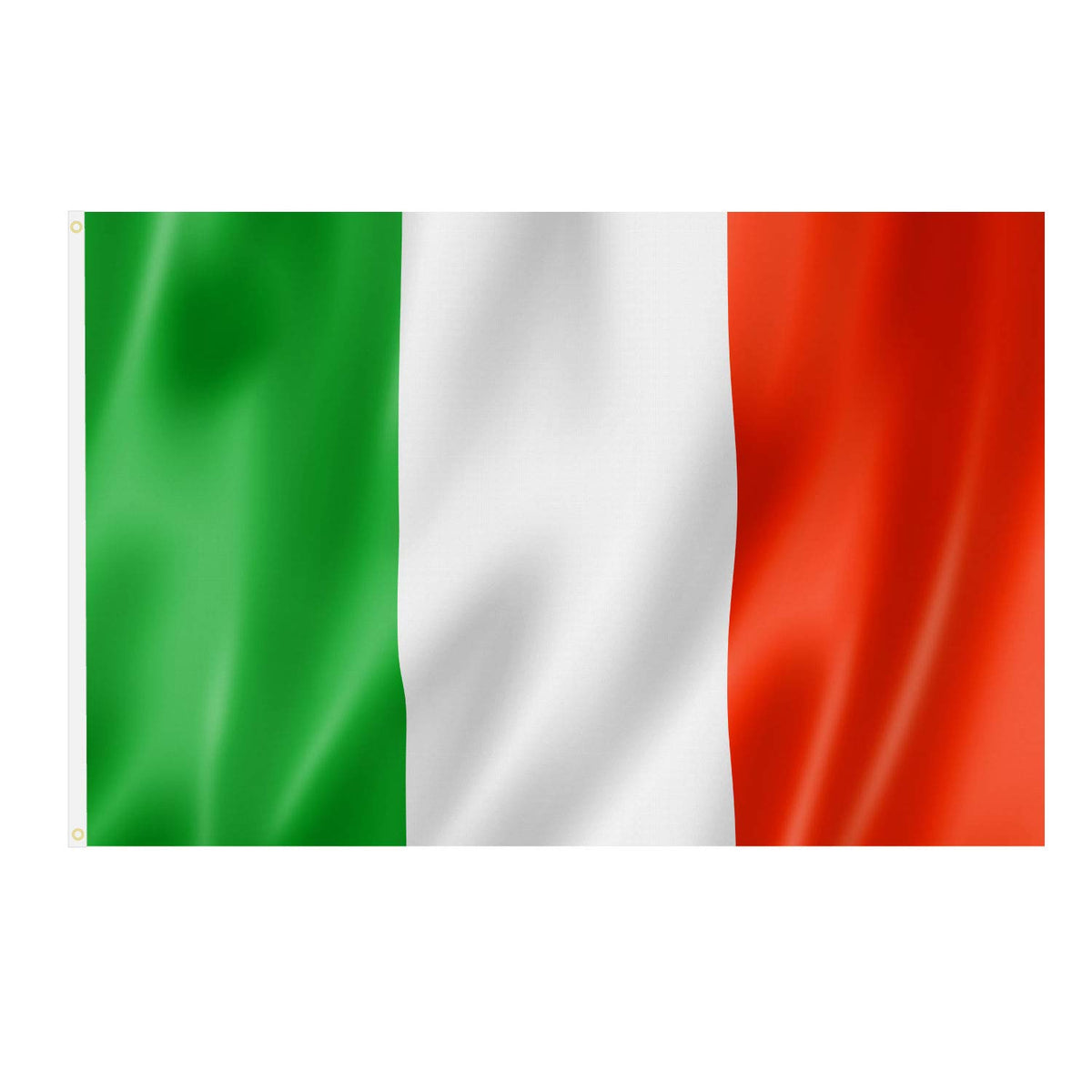 TRIXES Italy Flag with Rings - Large 5ftx3ft 90x150cm - Hanging Italian Flag Banner for Football & Rugby Tournament & Sporting Events