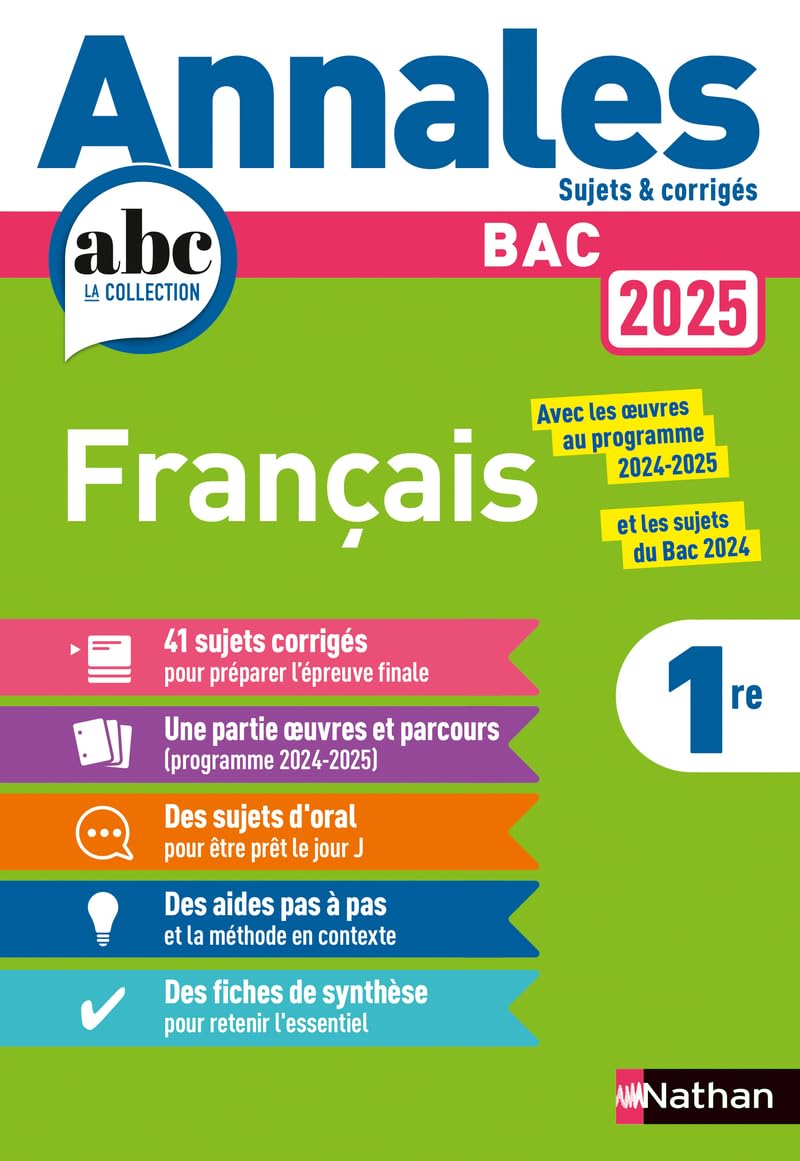 Annales Bac Français 2025: Sujets & corrigés