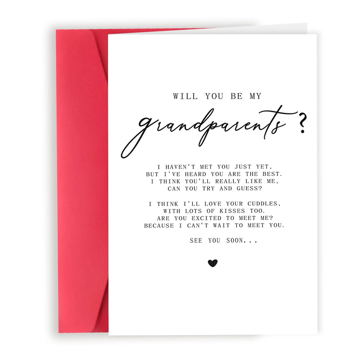 Londue Pregnancy Announcement Gifts for Grandparents, Grandparents to be Reveal Gifts, Funny Baby Reveal Card, Promoted to Grandma & Grandpa Gifts, New Grandchild on the Way