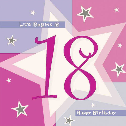 Amscan 16 Pink Shimmer Girly Happy 18Th Birthday Party Napkins