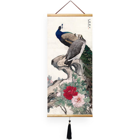 Prints Chinese Japanese Scroll Japanese Wall Art Asian Wall Scroll Cherry Blossom Decor Home