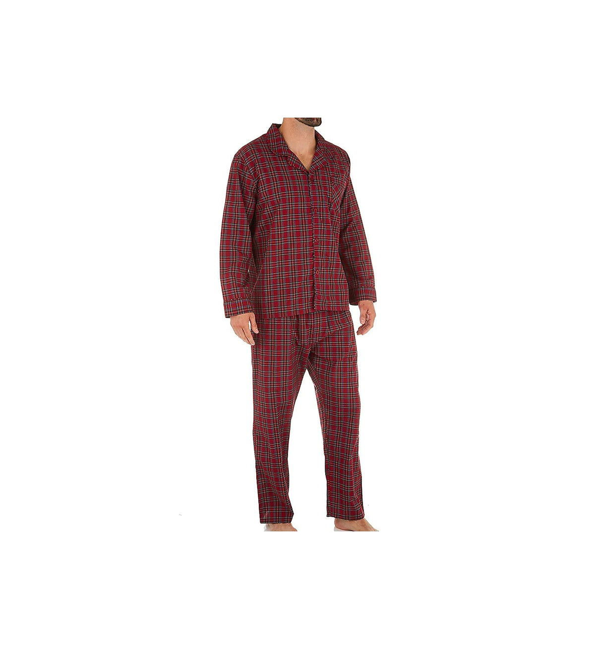 Hanes Men's Big & Tall 2-Piece Pajama Set Red 2X Tall