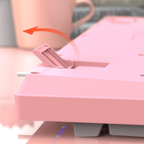 Generic Pink Keyboard, Gaming Keyboard Cute Gaming Keyboard USB Interface Business Keyboard 104 Keys Wired Keyboard 3 Colors Wired Keyboard for XP 7 8 10 11 for OS X (Pink), Generic4wruc05dkp-11