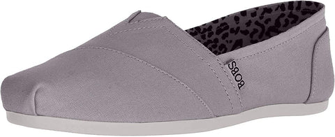 Skechers BOBS Women's Bobs Plush-Peace & Love Ballet Flat, grey, 7 M US
