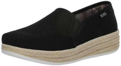 Skechers Women's Urban Highlites. Espadrille Slip On. Platform, BLK, 8