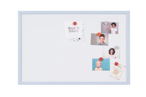 Bi-Office MM01001981 Magnetic Whiteboard Frame Pastel, Dry Erase MDF Frame with Pastel Blue Finish, 40 x 30 cm