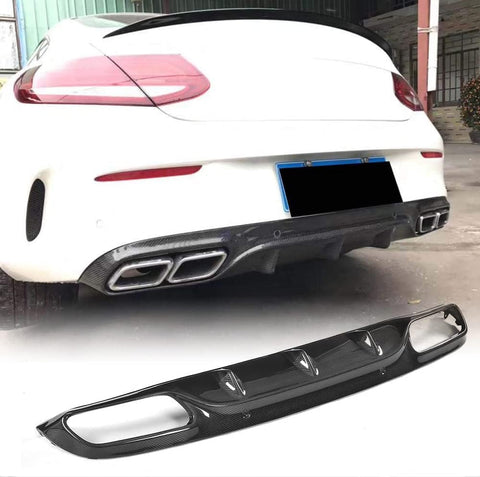 Car Rear Bumper Diffuser,Compatible with Mercedes Benz C CLass W205 C205 C63 AMG S Coupe 2015-2018,exterior accessories