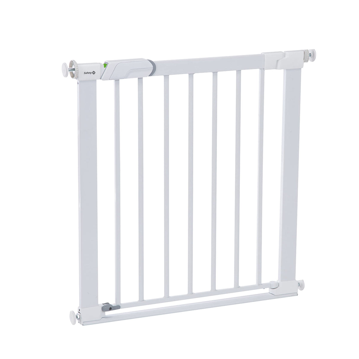 Safety 1st Flat Step Gate, Stair Gate for Baby, Pressure Fit Safety Gate for Widths 73-80 cm to max 101 cm with Extensions Sold Separately, Ultra flat step-over bar for no trip hazard, in Metal, White