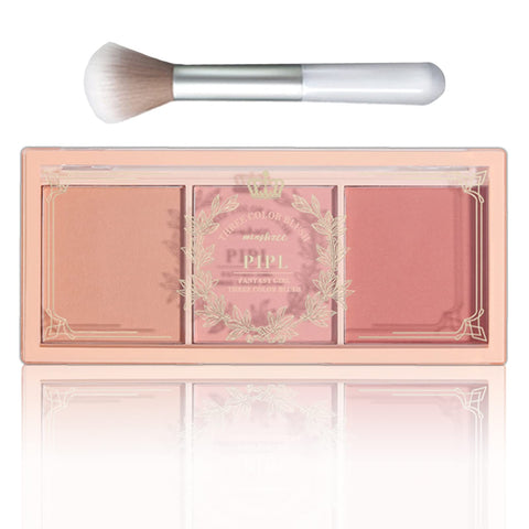 Blushers for Cheeks, 3 In 1 Color Matte Face Blush Make Up Powder, Makeup Blusher for Long-Lasting Sweat-Resistant Non-Greasy Blush Glow Matte Brighten Skin Natural Look
