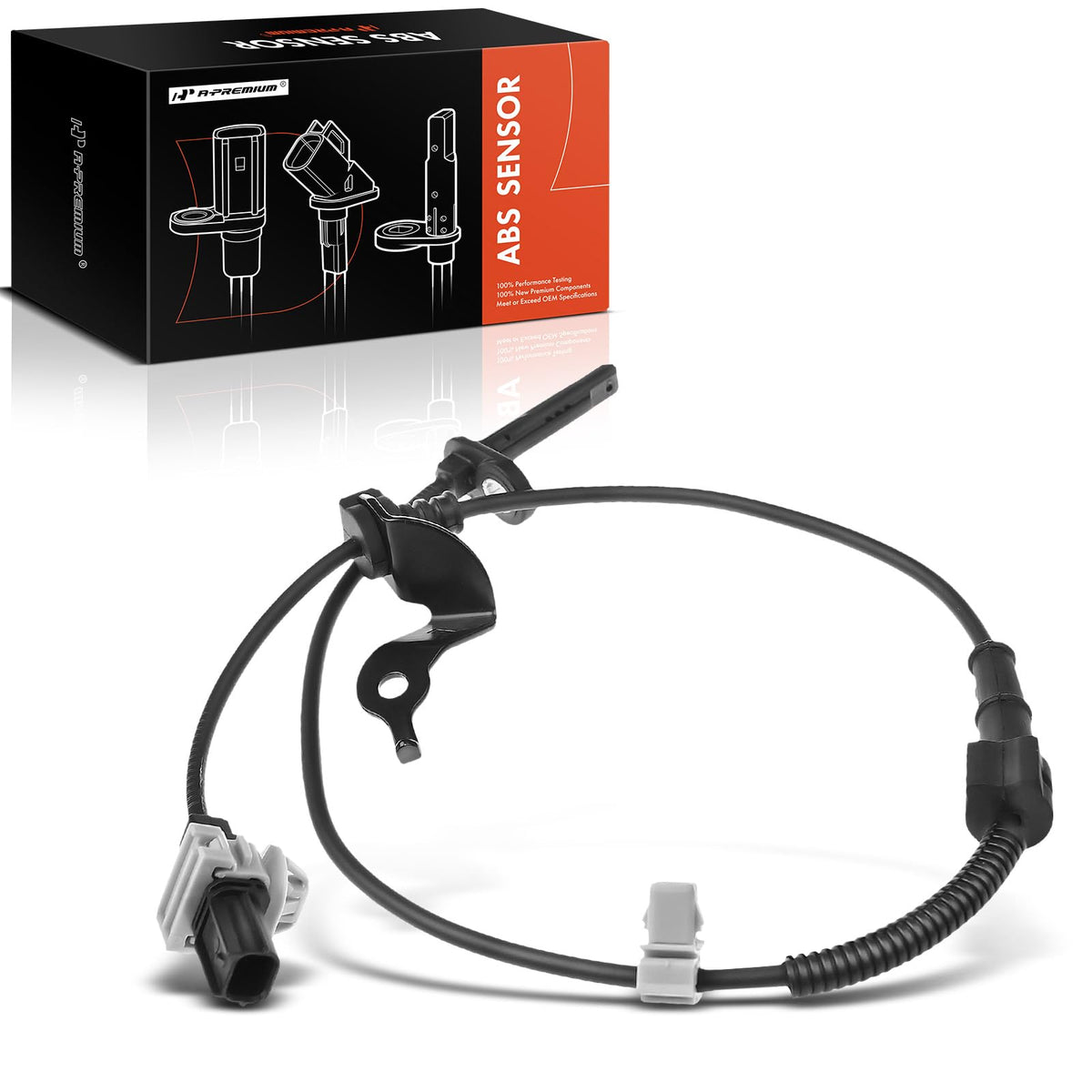 A-Premium ABS Wheel Speed Sensor Compatible with Acura & Honda Models - TLX 2015-2020, Accord 2013-2017, with Wire Harness - Front Left Driver Side, Replace# 57455-T2F-A01, 57455-T2J-H01