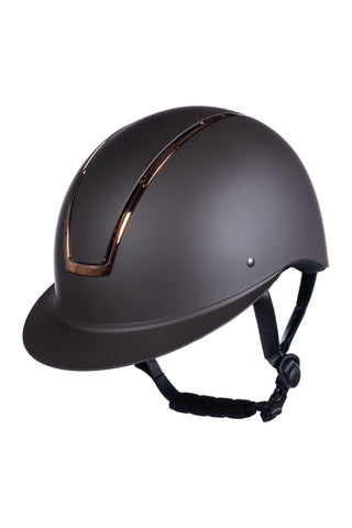 HKM Lady Shield Riding Helmet brown/rose gold L