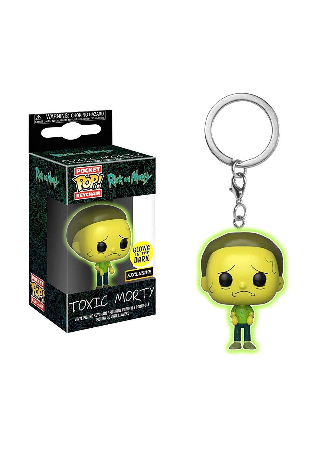 Funko Pocket Pop Rick and Morty Toxic Morty Vinyl Keychain BoxLunch Exclusive