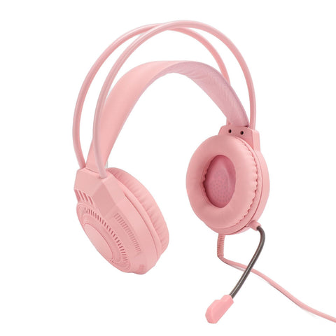 Dpofirs Computer Gaming Headset with Microphone, Stereo Over Ear PC Wired Headphones with Colorful Light Effects, Comfortable Handsfree Telephone Headset for Business Office