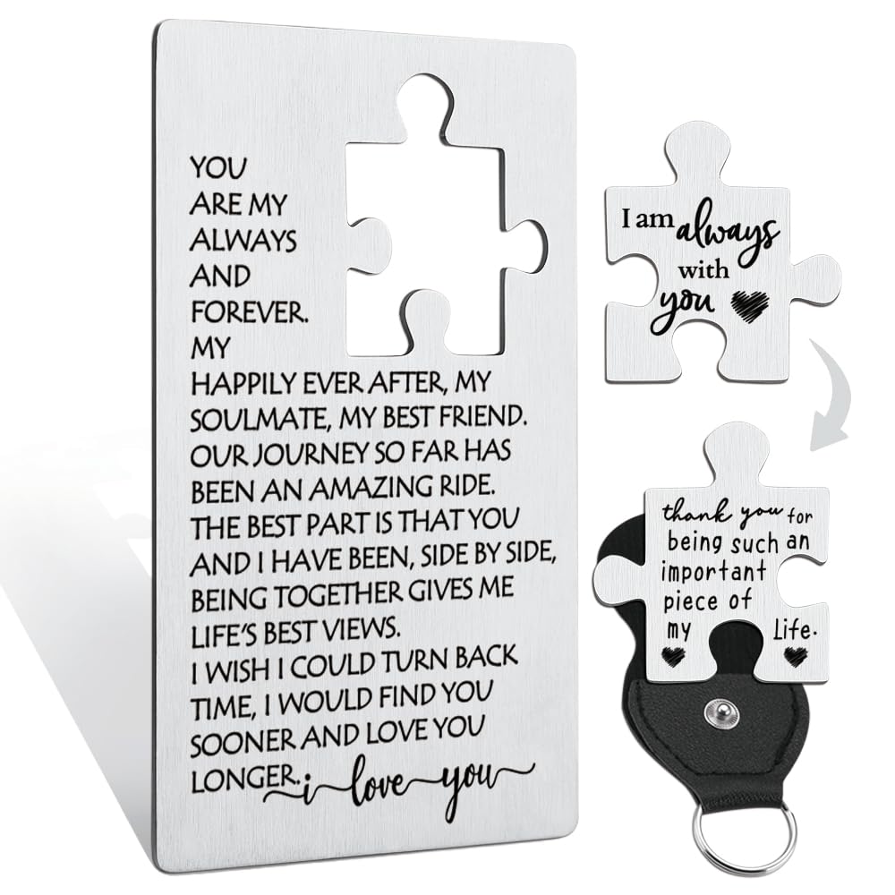 llxxeyopqdxz Happy Birthday Card for Husband, Anniversary Card Gifts for Boyfriend Husband, Engraved Wallet Gift, I Love You Wallet Card, Gifts for Him, Wallet Cards for Boyfriend