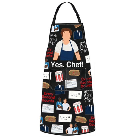 WZMPA Bear Carmy Cooking Apron Carmy Fans Gift Yes Chef Carmy Adjustable Apron Carmy Kitchen Merchandise (Yes Chef Ap)