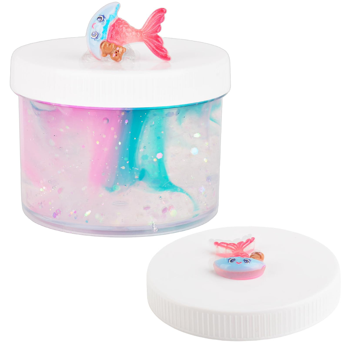 Mermaid Clear Slime, Non Sticky,Stress Relief,Scented and Stretchy Clay Sludge Toy,Birthday Gifts for Kids 4-12,DIY Slime Party Favor,Mermaid Slime.(7oz 200ML)