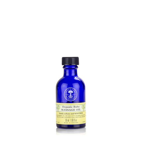 Neal's Yard Remedies | Baby Massage Oil | Vegan | Organic Lavender and Rose Otto | Soothing & Bonding Massage | Easy on Infant's Soft Delicate Skin |50 ml