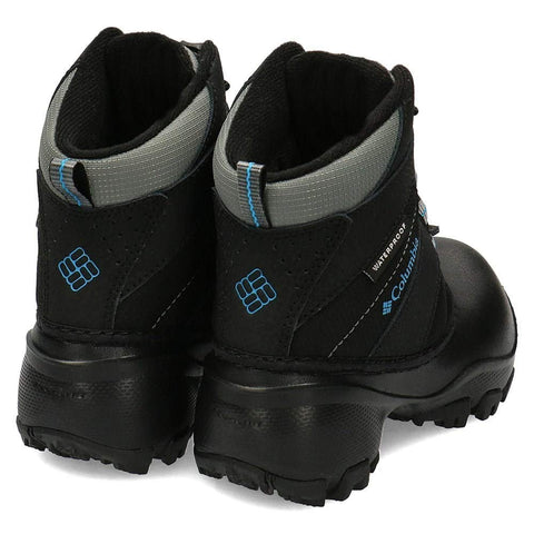 Columbia Boy's Rope Tow Snow Boot Waterproof Hiking Shoes, Black Dark Compass, 10 UK Child