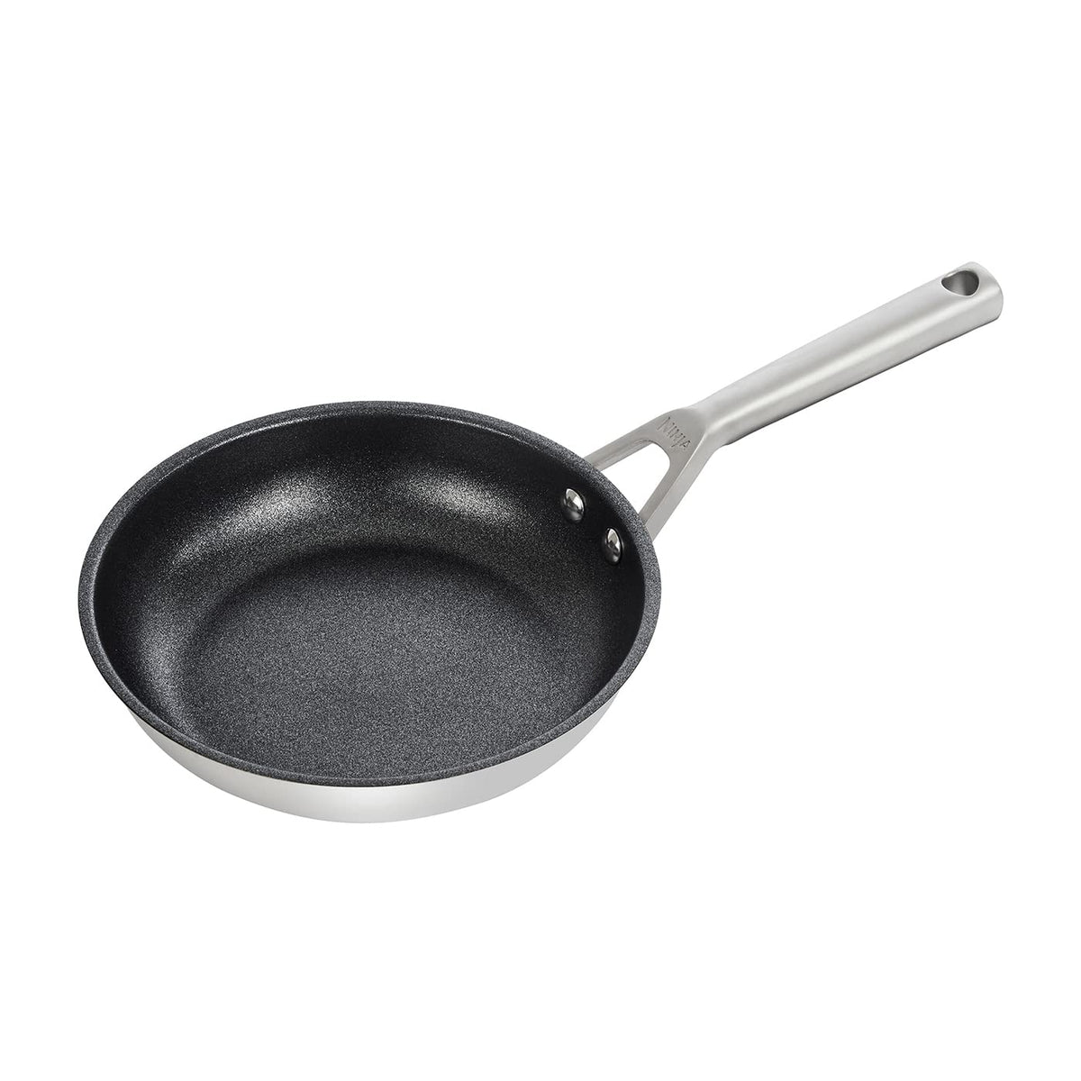 Ninja Foodi Zerostick Stainless Steel Frying Pan 20 cm [C60020EU] Non-Stick Coating, Induction Compatible, Dishwasher Safe, Silver