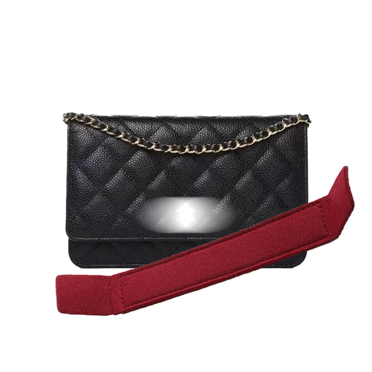 Purse Inserts To Keep Shape,For Woc Base Shaper,Purse Bottom Insert Provides Stylish Support (Wine Red)