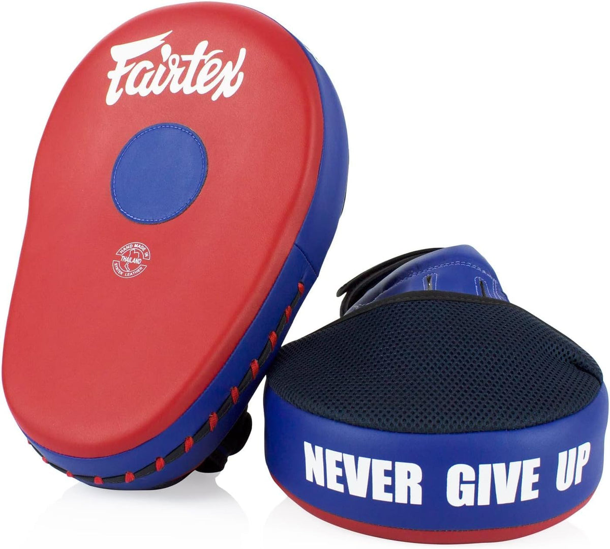 Fairtex FMV13 Maximized Focus Mitts for Boxing, Muay Thai Kickboxing, MMA (Red/Blue)