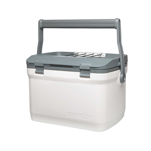 Stanley Adventure Outdoor Cooler 15.1L - Ice Cold For 36 Hours - Cool Box - BPA-Free - Chest Cooler - Heavy Duty Camping Cooler Box Doubles as Seat - Rugged Travel Coolbox - Leakproof - Polar White