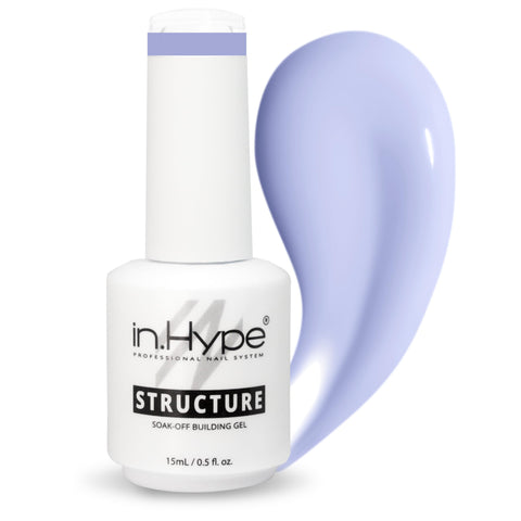 IN.HYPE Structure/Brush on Liquid Builder Gel/Hard Gel in a Bottle (BIAB) for Nail Enhancing (Dusty Blue)