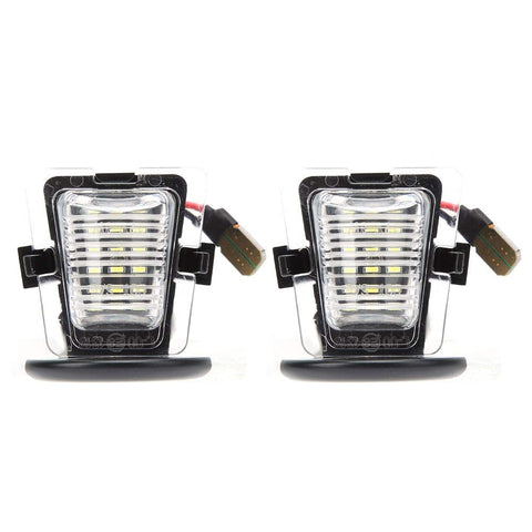 Akozon License Number Plate Lamp Pair of LED Light Fit for Wrangler JK 2007-2018(12V)