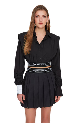 Trendyol Woman Regular fit Basic Shirt Collar Woven Shirts Schwarz