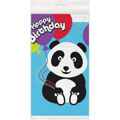 Unique Industries Birthday Panda Plastic Table Cover (Each) - Party Supplies