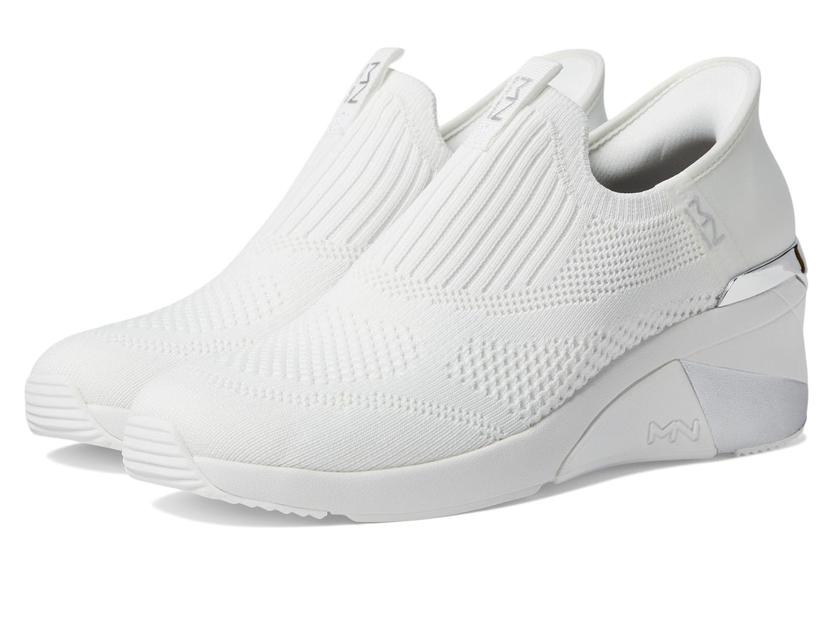 Skechers Women's A-Wedge-CRECENT Sneaker, White, 8.5