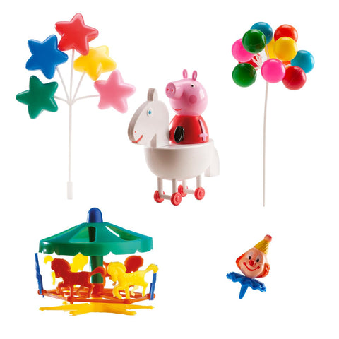 Generique - Dekora PVC Peppa Pig Circus Cake Decoration Set